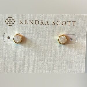 Kendra Scott Nola Gold and Drusy Stud Earrings